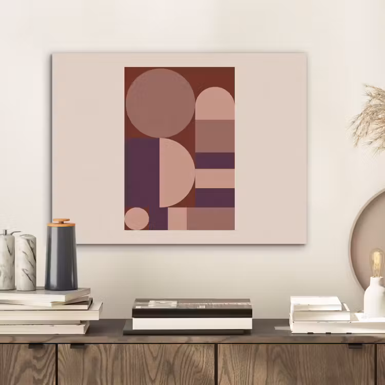 Geometrisch - Cirkels - Rood PET vilt klein -sfeer1