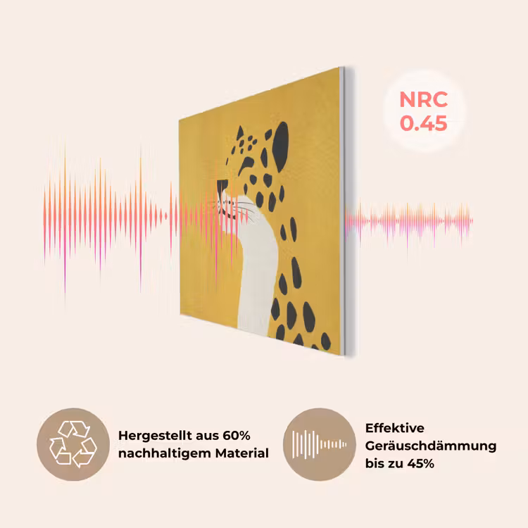 Cheetah - Illustratie - Geel PET vilt klein -USP_DE