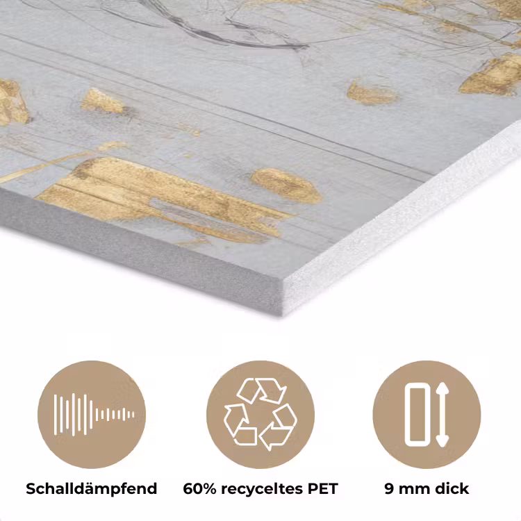 Sierlijk - Vrouw - Goud - Ogen PET vilt klein -closeup_DE