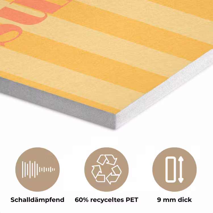 Gestreept - Geel - Sunshine - Letters PET vilt klein -closeup_DE