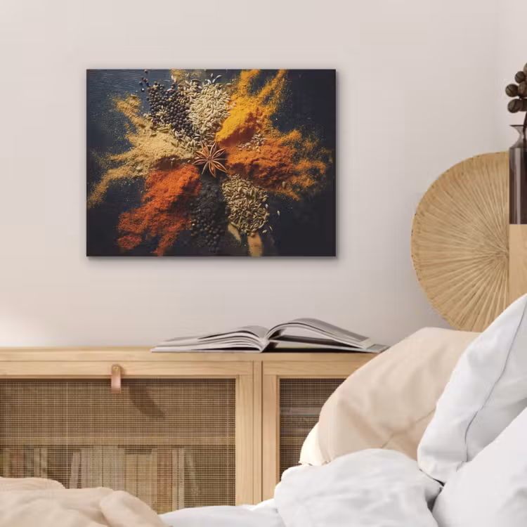 Specerijen - Explosie - Oranje PET vilt klein -sfeer3