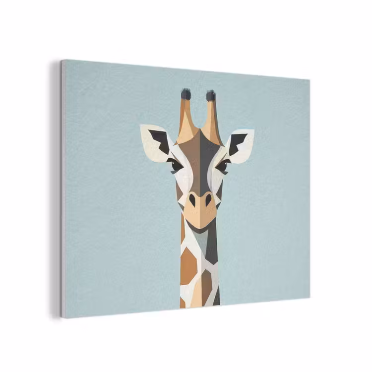 Giraffe - Illustratie - Bruin - Minimalistisch PET vilt klein -3d