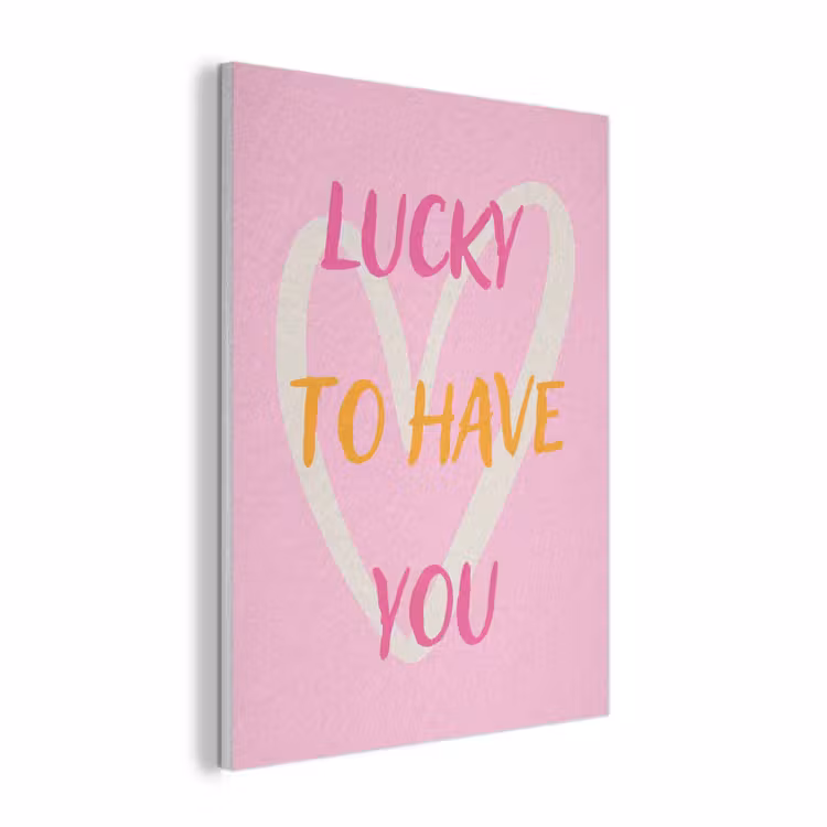 Lucky - Love - Valentijn - Roze PET vilt klein -3d