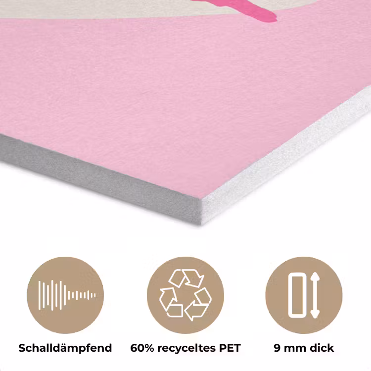 Lucky - Love - Valentijn - Roze PET vilt klein -closeup_DE