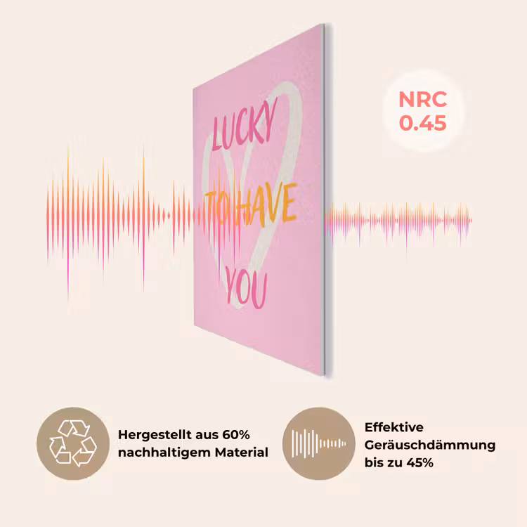 Lucky - Love - Valentijn - Roze PET vilt klein -USP_DE