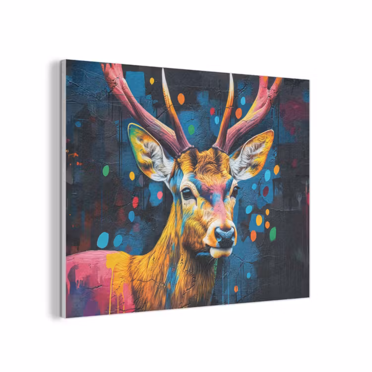 Graffiti - Hert - Dier - Kleurrijk PET vilt klein -3d