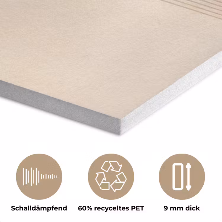 Grafisch gebogen motief - Beige PET vilt klein -closeup_DE