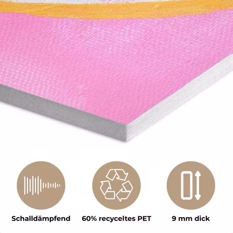 Grapefruit - Geschilderd - Roze - Strepen PET vilt klein -closeup_DE
