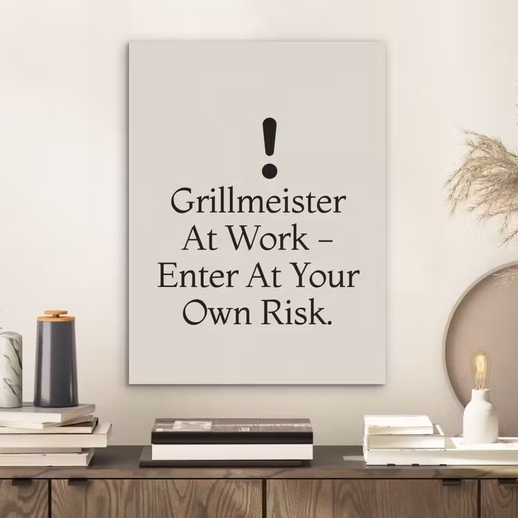 Grill - Uitroepteken - Zwart - Tekst PET vilt klein -sfeer1