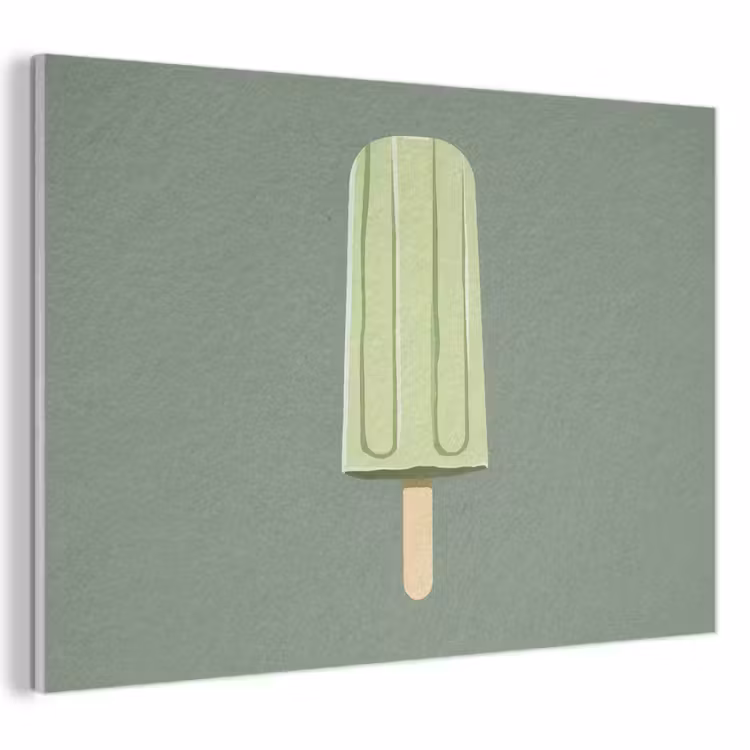Groen - Waterijsje - Stokje - Illustratie PET vilt klein -3d