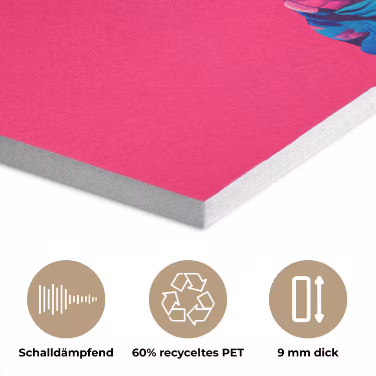 Haan - Kleurrijk - Kimono - Roze PET vilt klein -closeup_DE