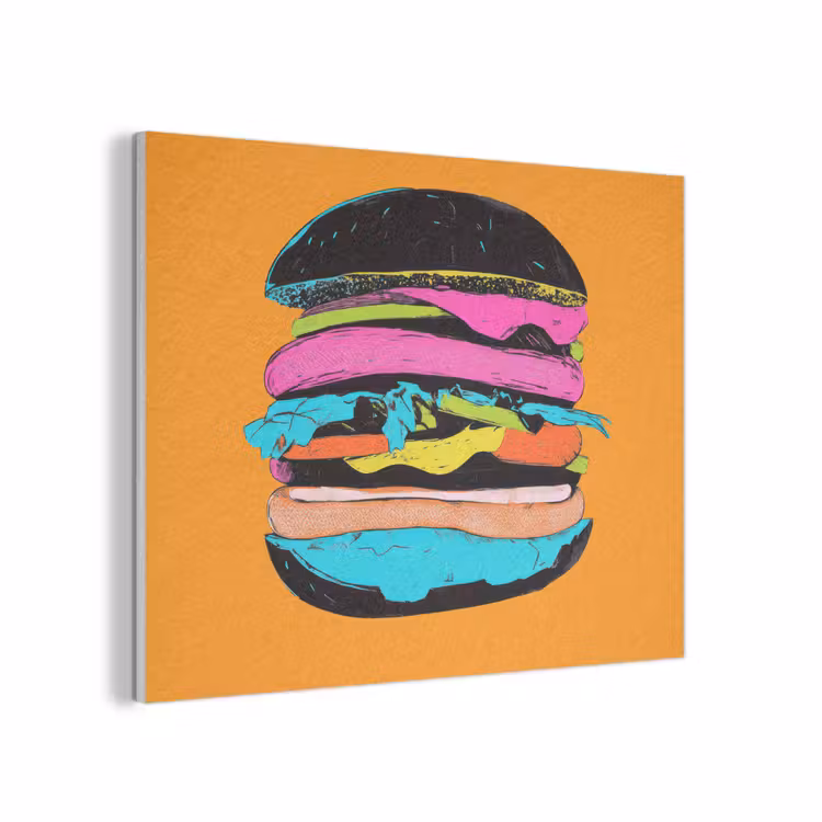 Hamburger - Kleurrijk - Speels PET vilt klein -3d