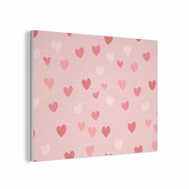 Hartjes - Patroon - Roze - Eenvoudig PET vilt klein -3d