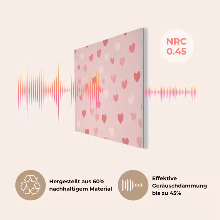 Hartjes - Patroon - Roze - Eenvoudig PET vilt klein -USP_DE