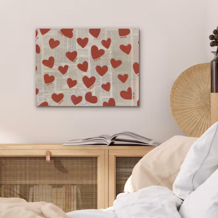 Hartjes - Krant - Loveyou PET vilt klein -sfeer3