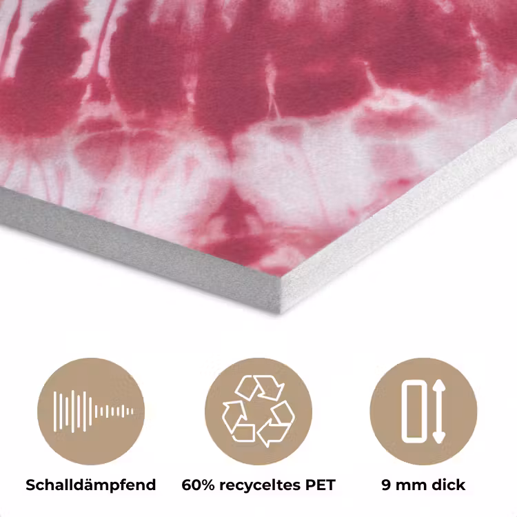 Hartvorm - Roze - Tie dye PET vilt klein -closeup_DE