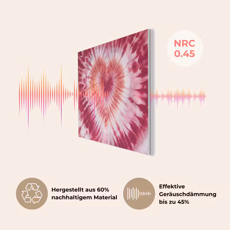 Hartvorm - Roze - Tie dye PET vilt klein -USP_DE