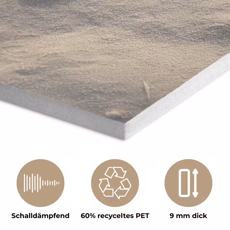 Hartvorm - Getekend - Beige - Zand PET vilt klein -closeup_DE