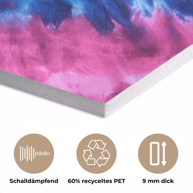 Hartvormig - Tie dye - Paars PET vilt klein -closeup_DE