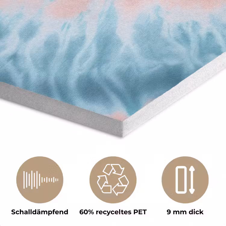 Hartvormig - Tie dye - Pasteltinten - Lichtgroen PET vilt klein -closeup_DE