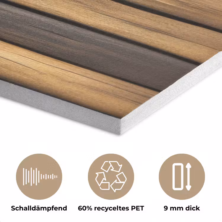Hout - Planken - Natuurtinten PET vilt middel -closeup_DE