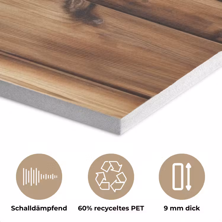 Hout - Planken - Bruin PET vilt middel -closeup_DE