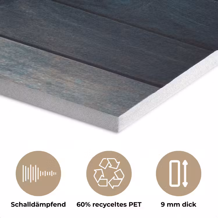 Hout - Planken - Donker - Warm PET vilt middel -closeup_DE