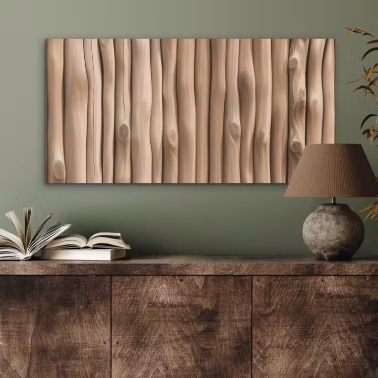 Hout - Stam - Lichtbruin PET vilt middel -sfeer2