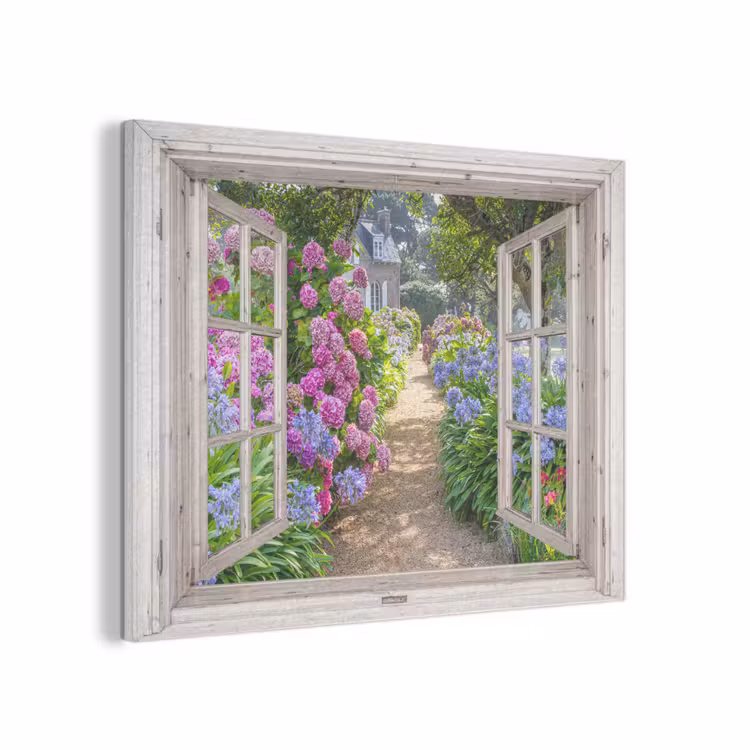Hortensia - Doorkijk - Bloemen - Zomer - Paars - Pad PET vilt klein -3d