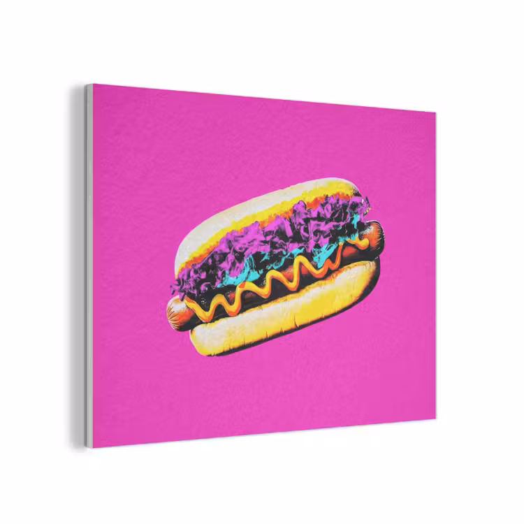 Hotdog - Roze - Retro PET vilt klein -3d