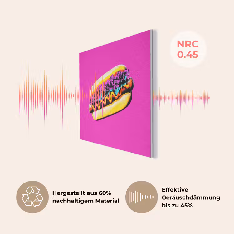 Hotdog - Roze - Retro PET vilt klein -USP_DE