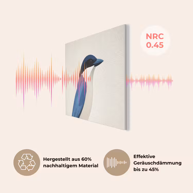 Illustratie - Blauw - Vogel PET vilt klein -USP_DE