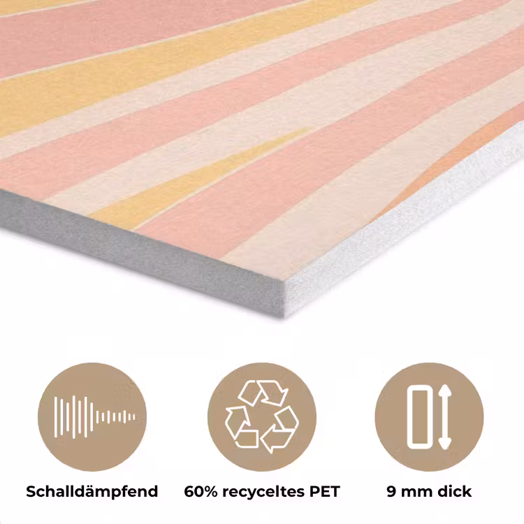 Illustratie - Zon - Pastelkleuren PET vilt klein -closeup_DE
