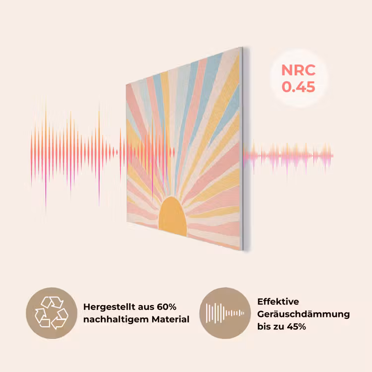 Illustratie - Zon - Pastelkleuren PET vilt klein -USP_DE