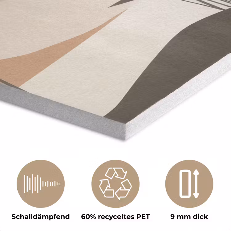 Japandi - Landschap - Beige PET vilt klein -closeup_DE