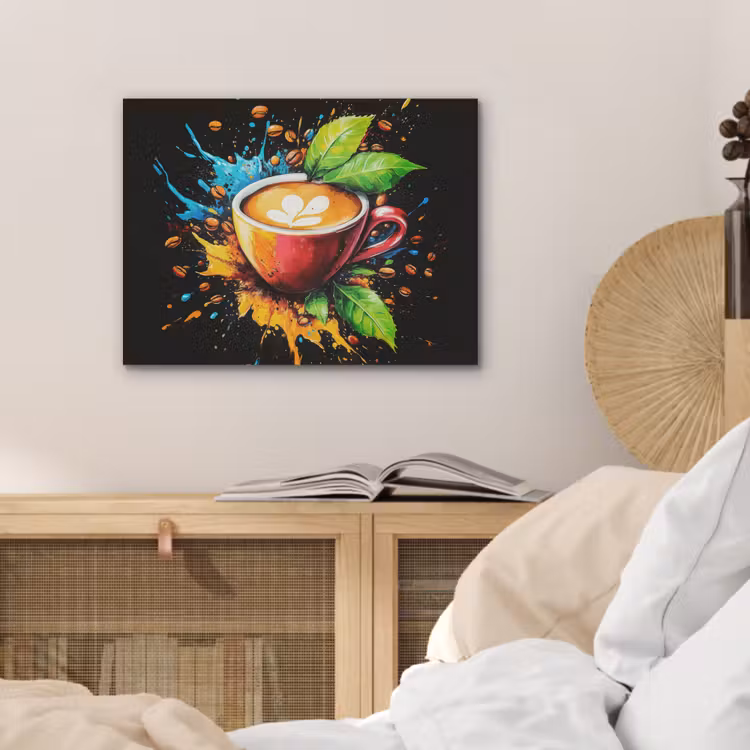 Koffie - Graffiti - Drinken - Abstract PET vilt klein -sfeer3