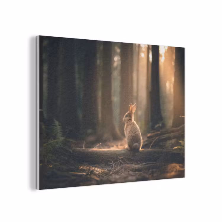 Konijn - Bos - Zonnestralen PET vilt klein -3d