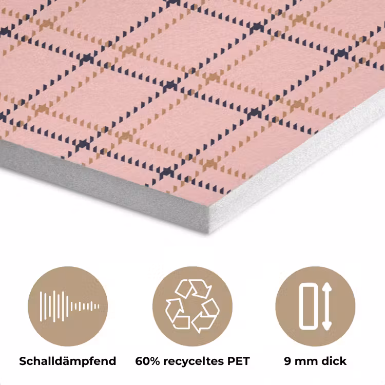 Plaid - Patroon - Gestreept - Roze PET vilt klein 837 -closeup_DE
