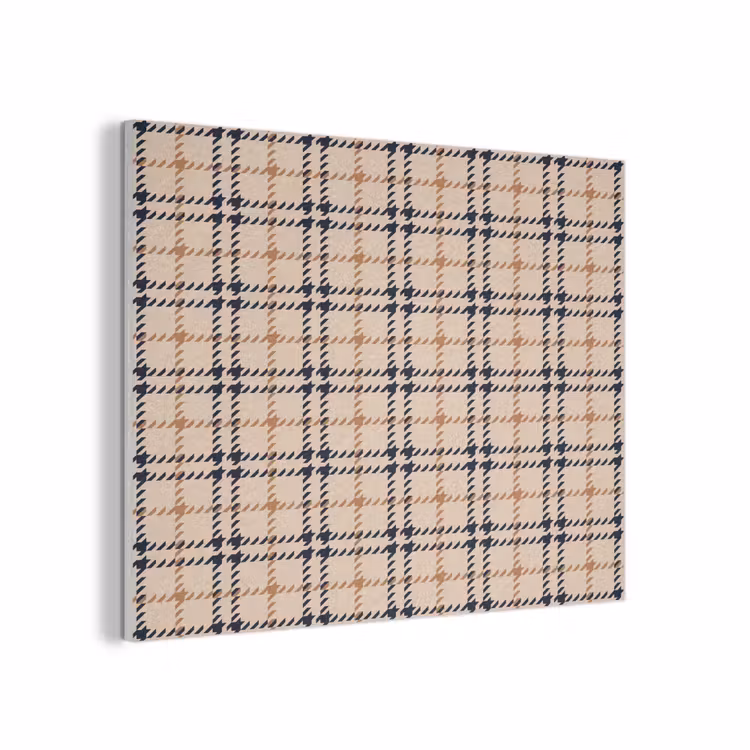 Plaid - Patroon - Beige - Zwart PET vilt klein 837 -3d