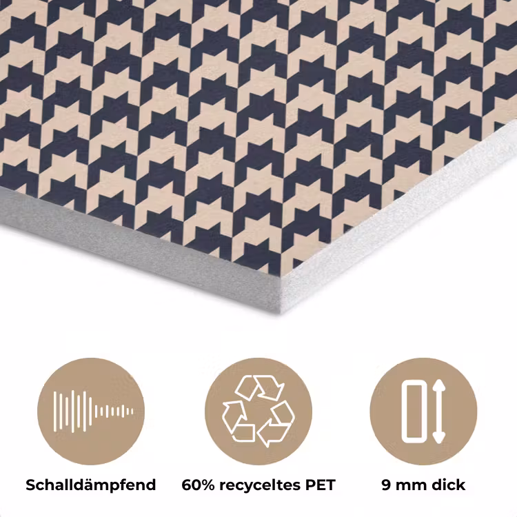 Plaid - Patroon - Ruit - Donkerblauw PET vilt klein 837 -closeup_DE