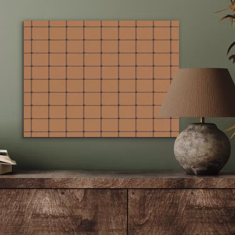 Plaid - Patroon - Vierkant - Bruin PET vilt klein 837 -sfeer2