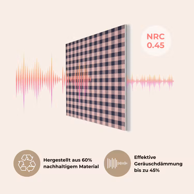 Plaid - Patroon - Roze - Zwart PET vilt klein 837 -USP_DE