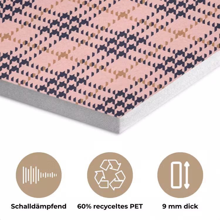 Plaid - Patroon - Schotse - Roze PET vilt klein 837 -closeup_DE