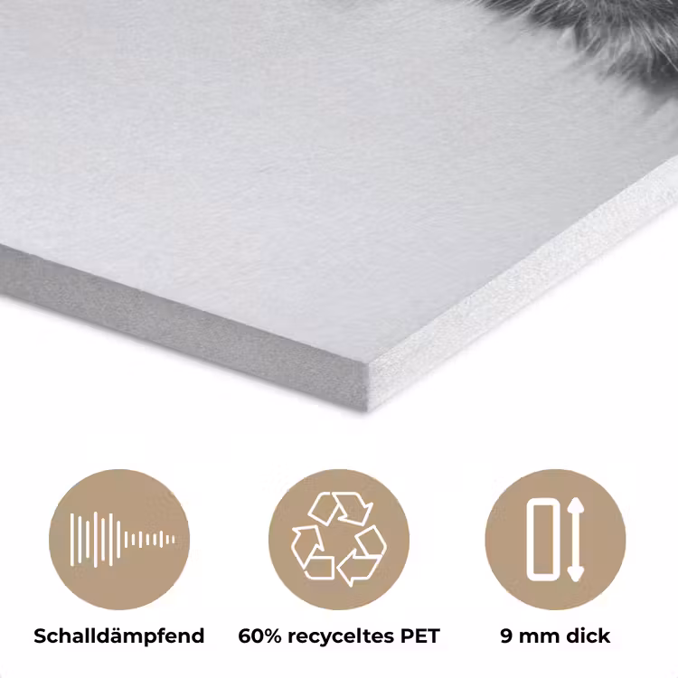 Kat - Bril - Mok - Pluizig PET vilt klein -closeup_DE