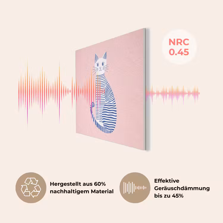 Kat - Illustratie - Minimalistisch - Roze PET vilt klein -USP_DE