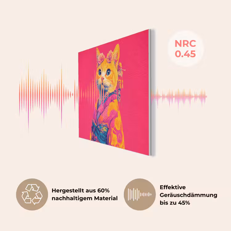 Kat - Kimono - Bloemen - Roze PET vilt klein -USP_DE