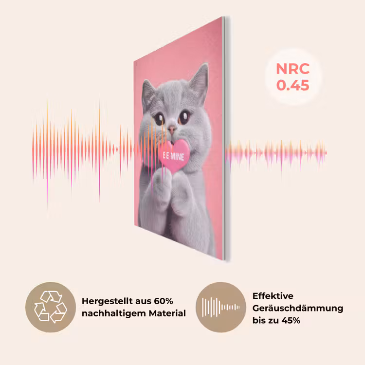 Kat - Valentijn - Roze - Liefde PET vilt klein -USP_DE