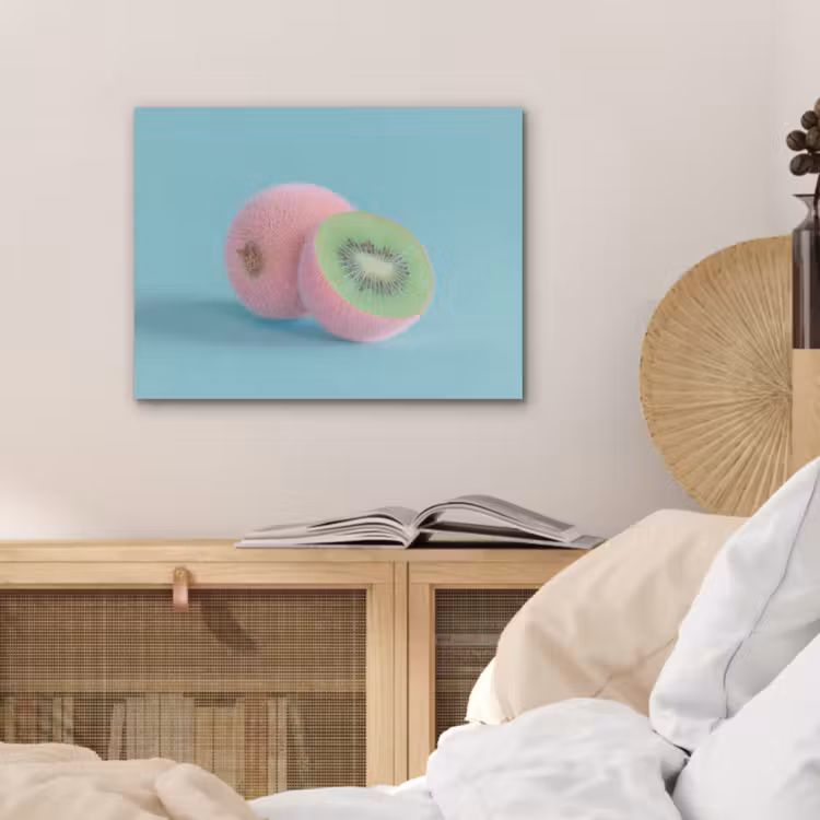 Kiwi - Blauw - Surrealistisch PET vilt klein -sfeer3