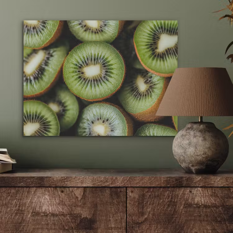 Kiwi - Fruit - Groen PET vilt klein -sfeer2