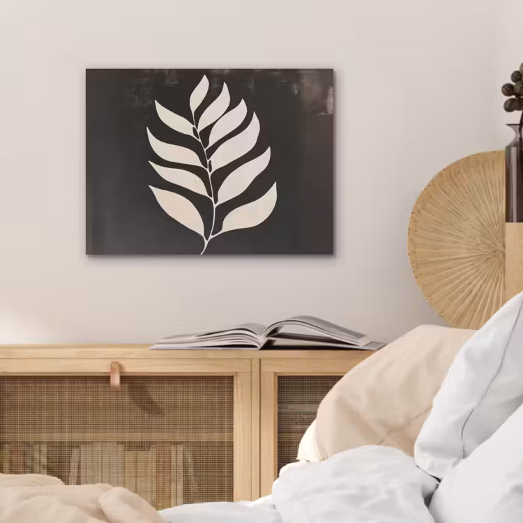 Blad - Wit - Minimalistisch PET vilt klein -sfeer3